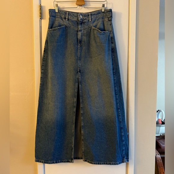 Free People We the Free Denim Maxi Skirt - Picture 2 of 9